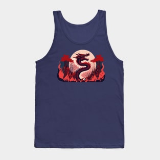 Blood Moon Fire Dragon Tank Top